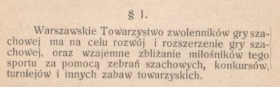 Ustawa Warszawskiego Towarzystwa Zwolenników gry w szachy 1919 s. 3