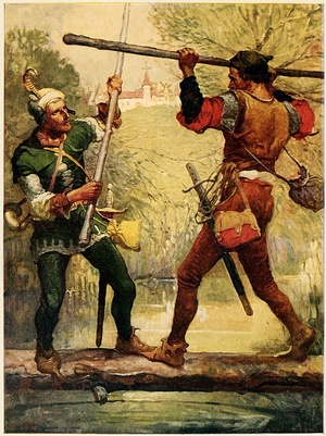 Robin Hood i Mały John na ilustracji z 1921 roku