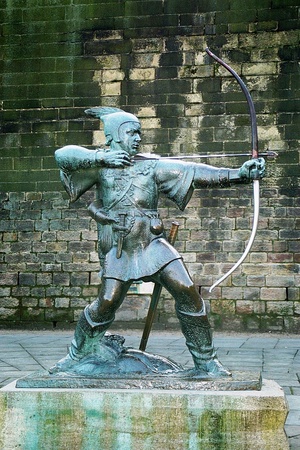 Robin Hood - pomnik w Nottingham (fot. Olaf1541)